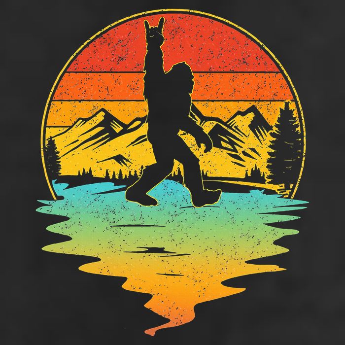 Bigfoot Rock On Sasquatch Rock And Roll Funny Graphic Premium Pullover Hoodie