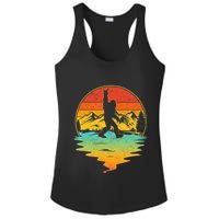Bigfoot Rock On Sasquatch Rock And Roll Funny Graphic Ladies PosiCharge Competitor Racerback Tank
