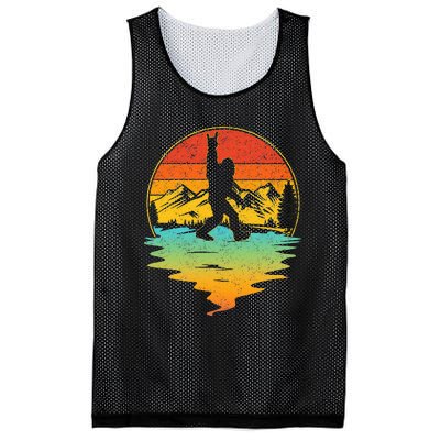 Bigfoot Rock On Sasquatch Rock And Roll Funny Graphic Mesh Reversible Basketball Jersey Tank