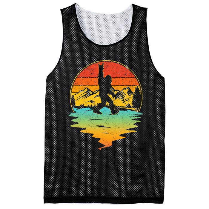 Bigfoot Rock On Sasquatch Rock And Roll Funny Graphic Mesh Reversible Basketball Jersey Tank