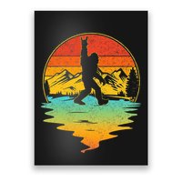 Bigfoot Rock On Sasquatch Rock And Roll Funny Graphic Poster
