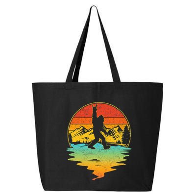 Bigfoot Rock On Sasquatch Rock And Roll Funny Graphic 25L Jumbo Tote