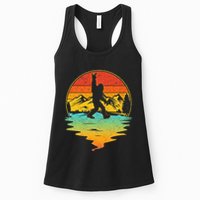 Bigfoot Rock On Sasquatch Rock And Roll Funny Graphic Womens Tank Top