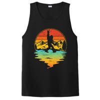 Bigfoot Rock On Sasquatch Rock And Roll Funny Graphic PosiCharge Competitor Tank