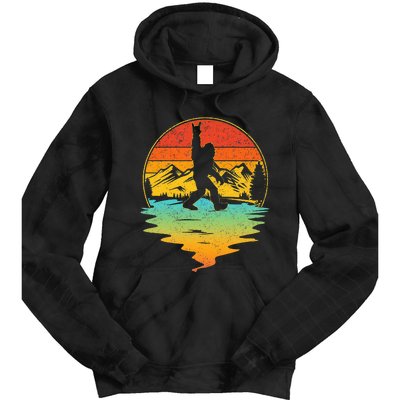 Bigfoot Rock On Sasquatch Rock And Roll Funny Graphic Tie Dye Hoodie