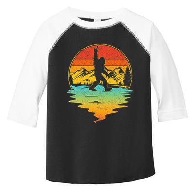 Bigfoot Rock On Sasquatch Rock And Roll Funny Graphic Toddler Fine Jersey T-Shirt
