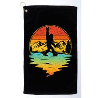 Bigfoot Rock On Sasquatch Rock And Roll Funny Graphic Golf Towel