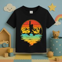 Bigfoot Rock On Sasquatch Rock And Roll Funny Graphic Toddler T-Shirt