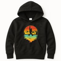 Bigfoot Rock On Sasquatch Rock And Roll Funny Graphic Kids Hoodie