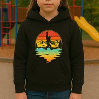 Bigfoot Rock On Sasquatch Rock And Roll Funny Graphic Kids Hoodie