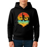 Bigfoot Rock On Sasquatch Rock And Roll Funny Graphic Kids Hoodie