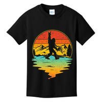 Bigfoot Rock On Sasquatch Rock And Roll Funny Graphic Kids T-Shirt
