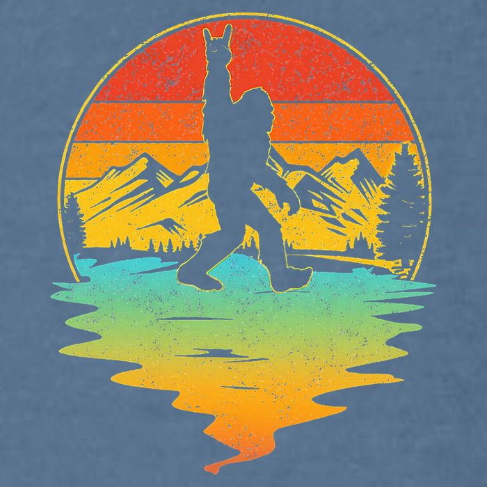 Bigfoot Rock On Sasquatch Rock And Roll Funny Graphic Garment-Dyed Sweatshirt