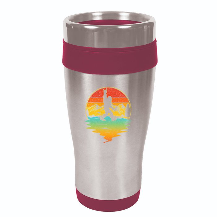 Bigfoot Rock On Sasquatch Rock And Roll Funny Graphic 16oz Travel Tumbler