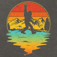 Bigfoot Rock On Sasquatch Rock And Roll Funny Graphic Cotton Canvas Backpack