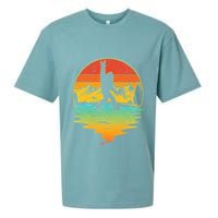 Bigfoot Rock On Sasquatch Rock And Roll Funny Graphic Sueded Cloud Jersey T-Shirt