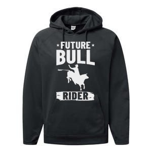 Bull Riding Outfit Bull Riding Future Bull Rider Performance Fleece Hoodie