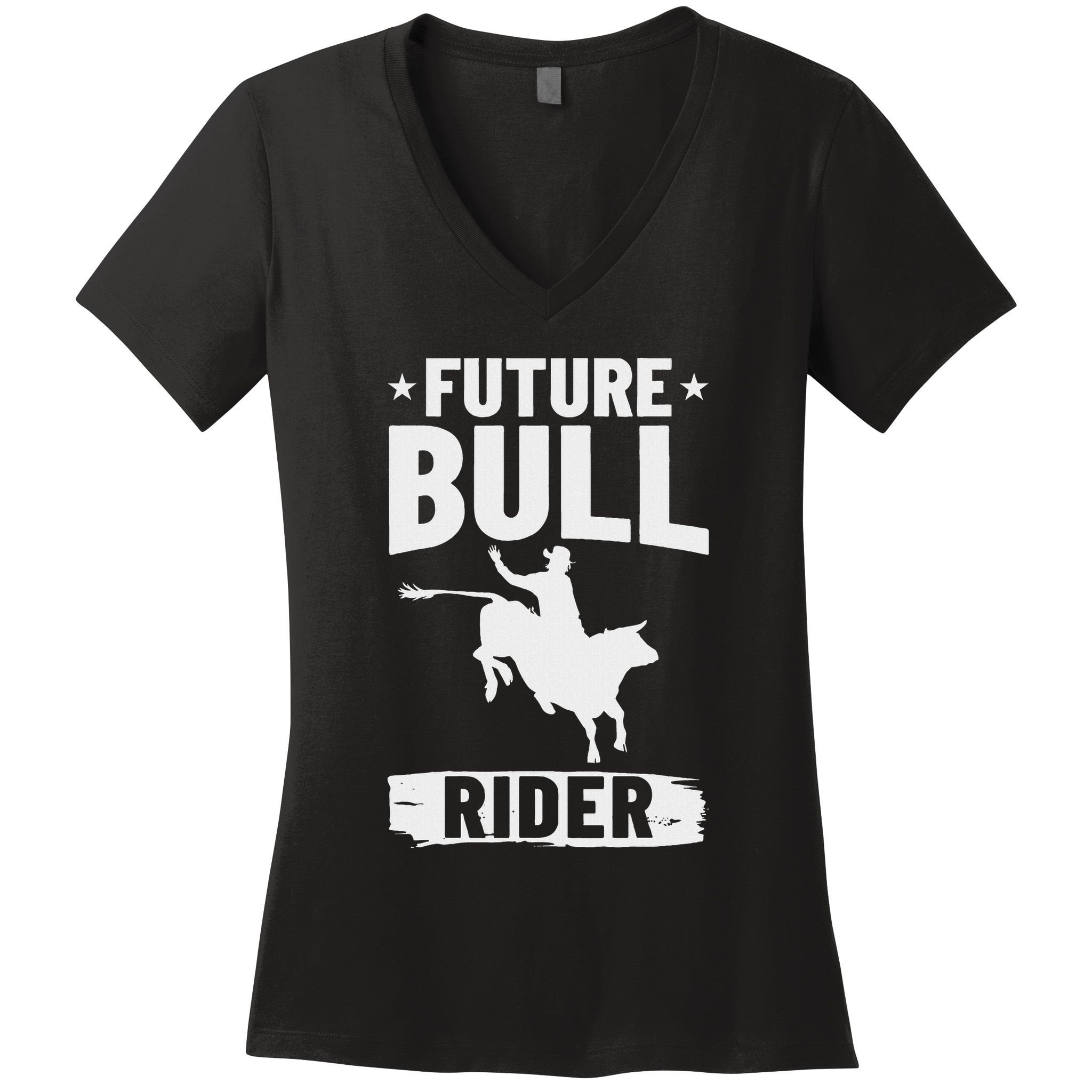 Bull Riding Outfit Bull Riding Future Bull Rider Women's V-Neck T-Shirt