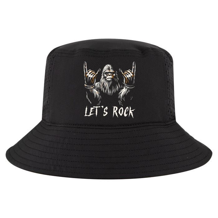 Bigfoot Rock On Funny Sasquatch Rock And Roll LetS Rock Cool Comfort Performance Bucket Hat