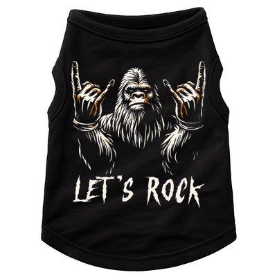 Bigfoot Rock On Funny Sasquatch Rock And Roll LetS Rock Doggie Tank