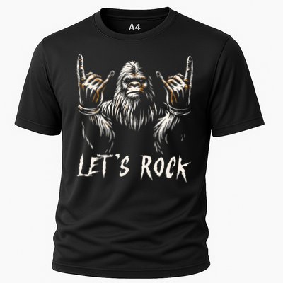 Bigfoot Rock On Funny Sasquatch Rock And Roll LetS Rock Performance Shirt