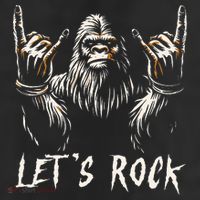 Bigfoot Rock On Funny Sasquatch Rock And Roll LetS Rock Adult Drive Performance Visor