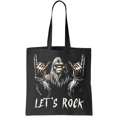 Bigfoot Rock On Funny Sasquatch Rock And Roll LetS Rock Bag