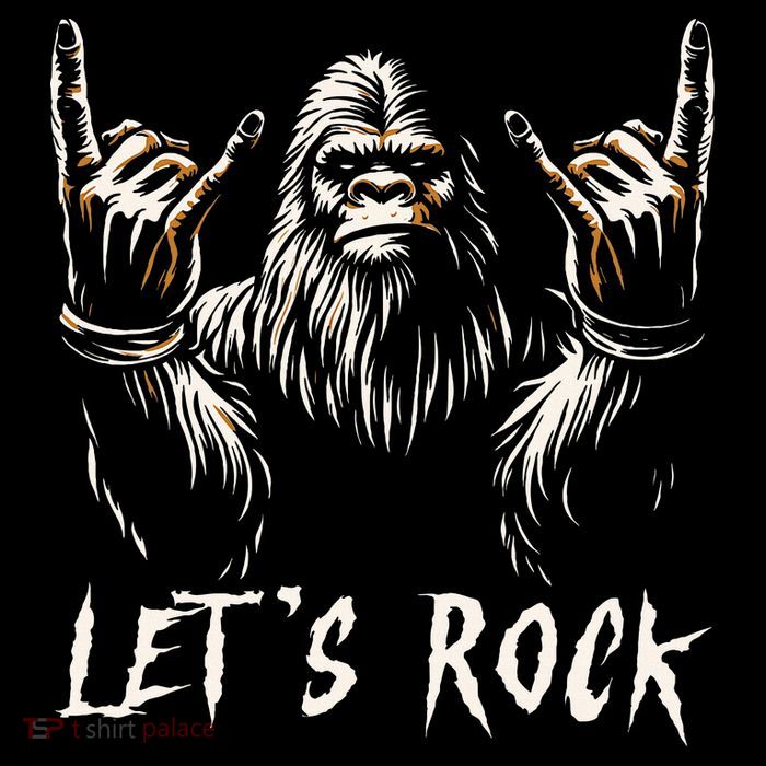 Bigfoot Rock On Funny Sasquatch Rock And Roll LetS Rock Baby Bodysuit