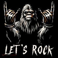 Bigfoot Rock On Funny Sasquatch Rock And Roll LetS Rock Toddler T-Shirt