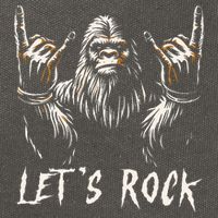 Bigfoot Rock On Funny Sasquatch Rock And Roll LetS Rock Cotton Canvas Backpack