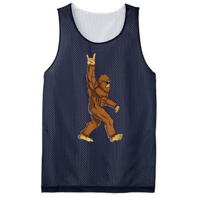 Bigfoot Rock On Sasquatch Rock And Roll Funny Graphic Mesh Reversible Basketball Jersey Tank