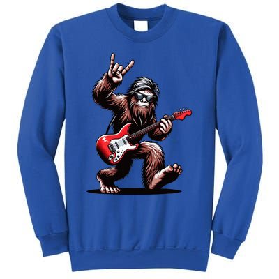 Bigfoot Rock On Sasquatch Rock And Roll Playing Guitar Music Sweatshirt