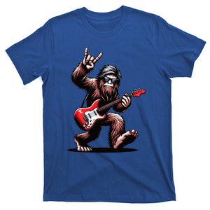 Bigfoot Rock On Sasquatch Rock And Roll Playing Guitar Music T-Shirt