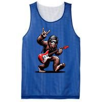 Bigfoot Rock On Sasquatch Rock And Roll Playing Guitar Music Mesh Reversible Basketball Jersey Tank