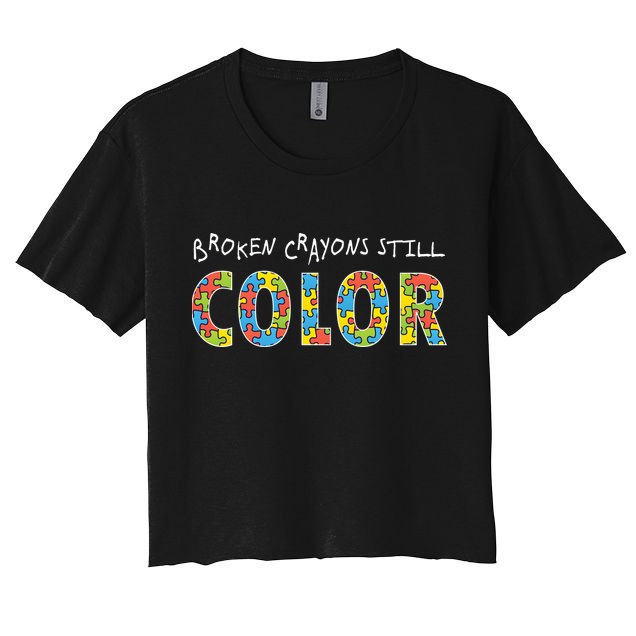 Broken Crayons Still Color Crop Top