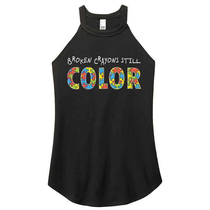 Broken Crayons Still Color Women's Perfect Tri Rocker Tank
