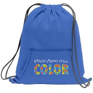 Broken Crayons Still Color Sweatshirt Cinch Pack Bag