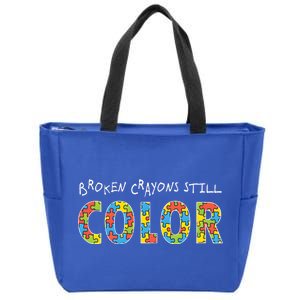 Broken Crayons Still Color Zip Tote Bag