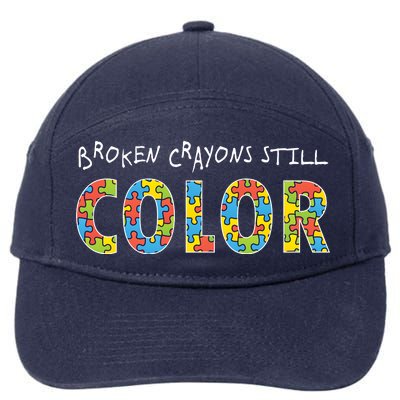 Broken Crayons Still Color 7-Panel Snapback Hat