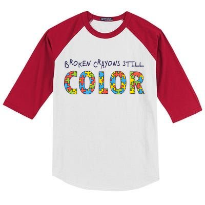 Broken Crayons Still Color Kids Colorblock Raglan Jersey