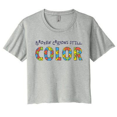 Broken Crayons Still Color Women's Crop Top Tee