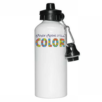 Broken Crayons Still Color Aluminum Water Bottle