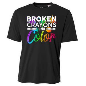 Broken Crayons Still Color Mental Health Awareness Cooling Performance Crew T-Shirt