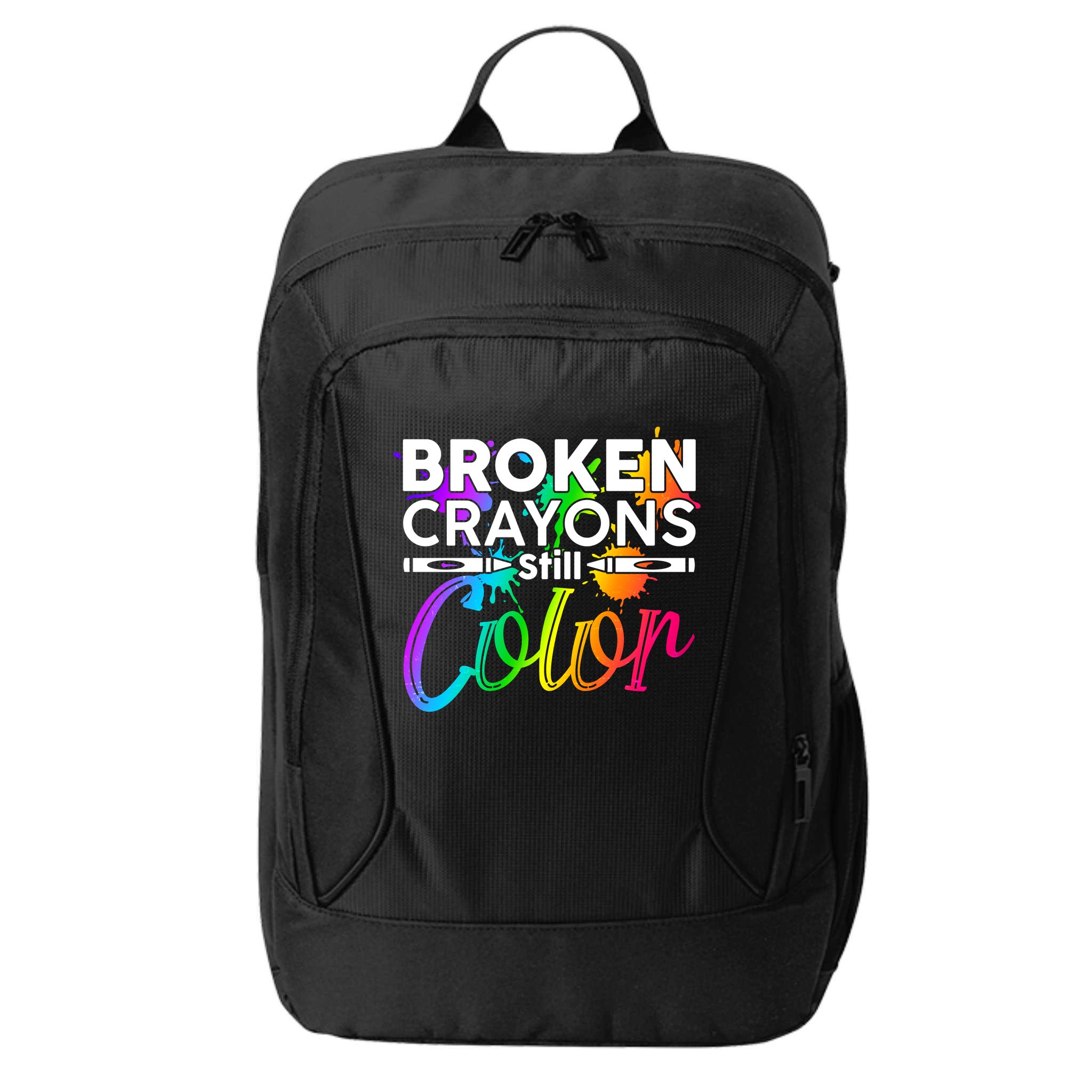 Broken Crayons Still Color Mental Health Awareness City Backpack