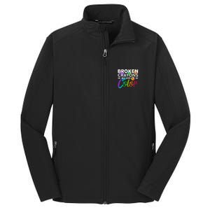 Broken Crayons Still Color Mental Health Awareness Core Soft Shell Jacket