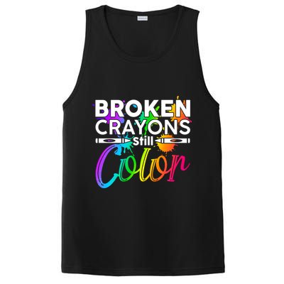 Broken Crayons Still Color Mental Health Awareness PosiCharge Competitor Tank