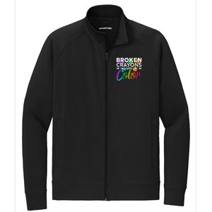 Broken Crayons Still Color Mental Health Awareness Stretch Full-Zip Cadet Jacket