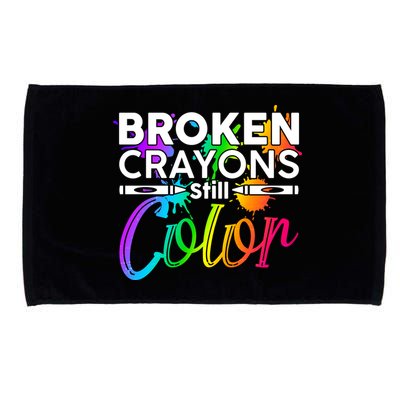Broken Crayons Still Color Mental Health Awareness Microfiber Hand Towel