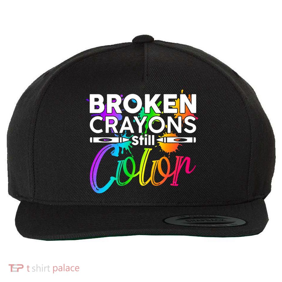 Broken Crayons Still Color Mental Health Awareness Wool Snapback Cap