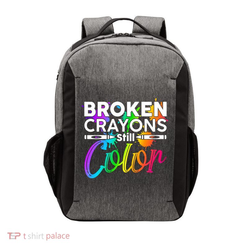Broken Crayons Still Color Mental Health Awareness Vector Backpack